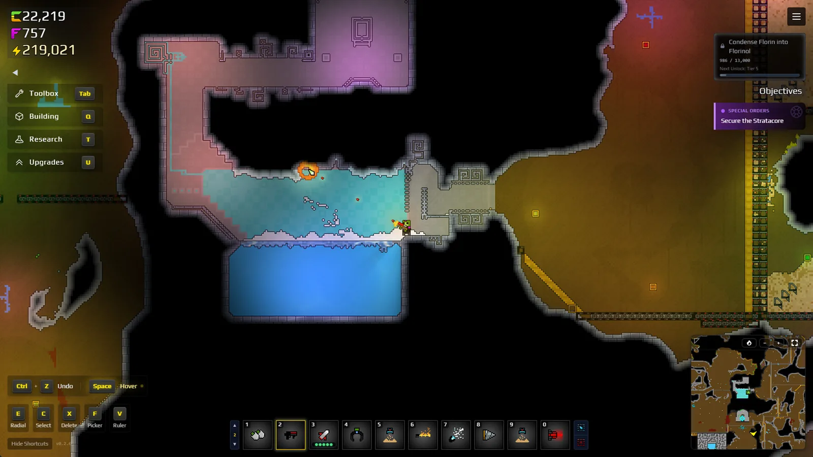 Official Sandustry screenshot with Water basin and factory terrain for an early water setup